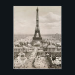 Cartão Postal Paris: Torre Eiffel, 1900<br><div class="desc">Torre Eiffel, fotografada na época da exposição universal em Paris, em 1900. | ID:0009471</div>