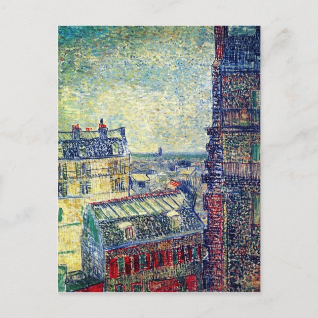 Cartão Postal Paris, Vincent's Room Rue Lepic, Van Gogh Fine Art (Frente)