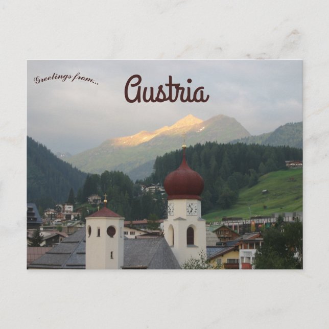 Cartão Postal Parish Church of St. Anton am Arlberg Austria (Frente)