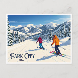 Cartão Postal Park City esqui de inverno Utah
