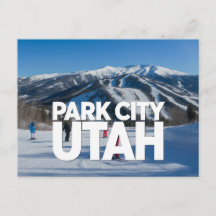 Park City Utah Fun Vintage Snowy Mountains