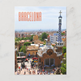 Cartão Postal Park Guell em Barcelona, Espanha