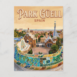 Cartão Postal Park Güell Espanha