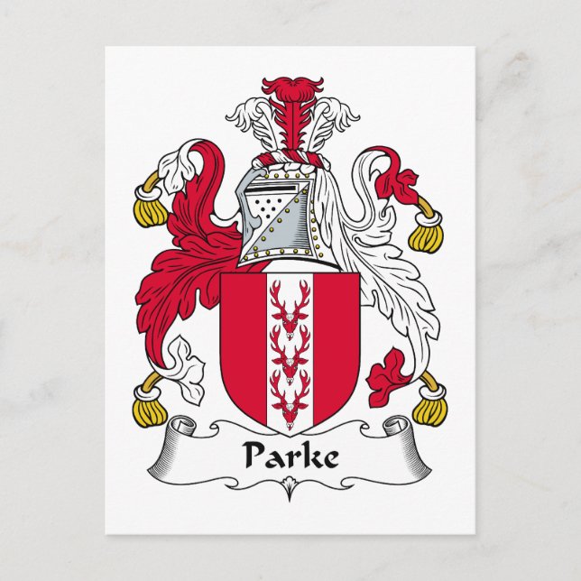 Cartão Postal Parke Family Crest (Frente)