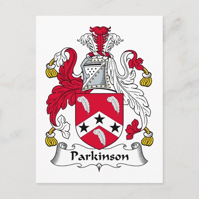 Cartão Postal Parkinson Family Crest (Frente)