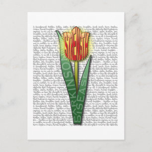 Cartão Postal Parkinsons Força Burst Tulip RednYellow