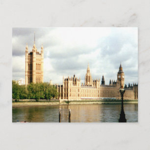 Cartão Postal Parlamento, Big Ben, Paisagem do Rio Tamisa