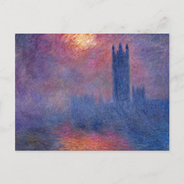 Cartão Postal Parlamento - Claude Monet (Frente)