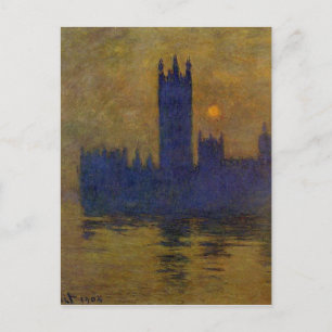 Cartão Postal Parlamento Europeu, Sunset 02, Claude Monet