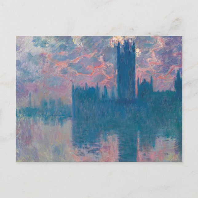 Cartão Postal Parlamento Europeu, Sunset, Claude Monet (Frente)