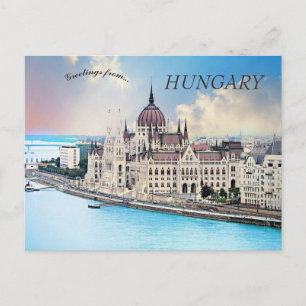 Cartão Postal Parlamento Húngaro Edifício Budapeste Hungria