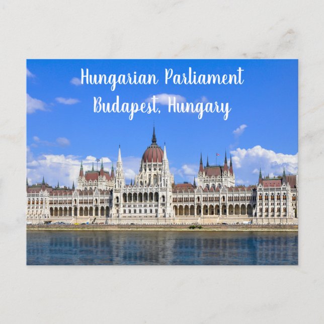 Cartão Postal Parlamento Húngaro no Danúbio – Budapeste (Frente)