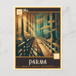Cartão Postal Parma, Ohio | Vintage