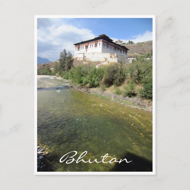 Cartão Postal paro dzong bhutan (Frente)