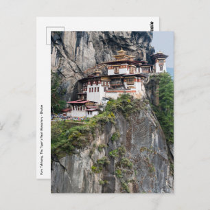 Cartão Postal Paro Taktsang: O Mosteiro do Ninho do Tigre - Butã