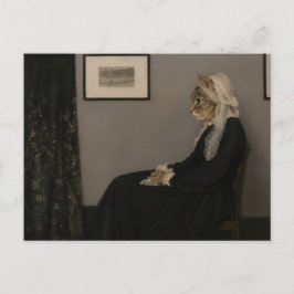 Cartão Postal Paródia da Mãe de Whistler Gato Arte Clássica