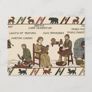 Cartão Postal paródia da tapeçaria de bayeux