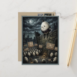 Cartão Postal Paródia de Humpty Dumpty Rima Infantil de Viagem