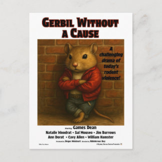 Cartão Postal Paródia do Filme Gerbil Without a Cause