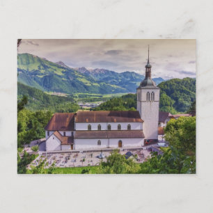 Cartão Postal Paróquia de santo, Gruyeres, Suiça