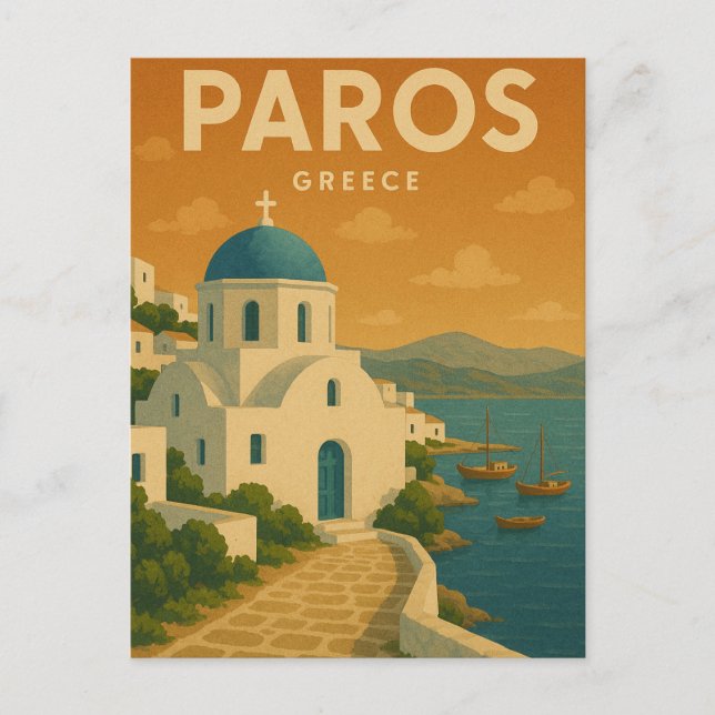Cartão Postal Paros Grécia Dreamy (Frente)