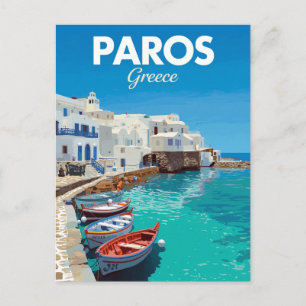 Cartão Postal Paros Naoussa Porto Grego Cíclades