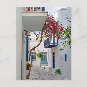 Cartão Postal Paros Parikia Beco de Verão