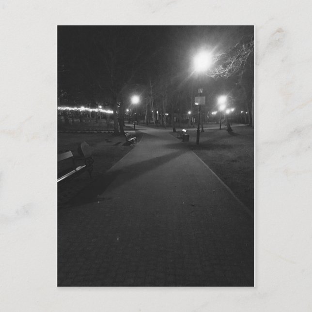 Cartão Postal Parque à noite (Frente)