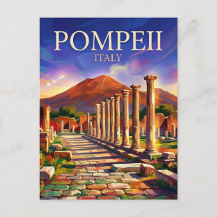 Cartão Postal Parque Arqueológico de Pompeia Itália