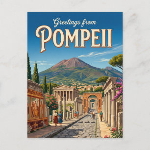 Cartão Postal Parque Arqueológico de Pompéia Itália