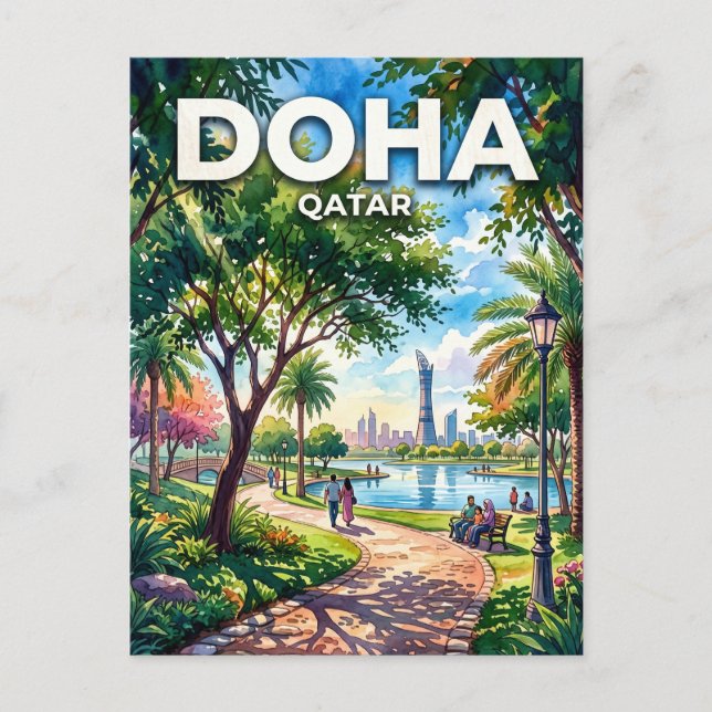 Cartão Postal Parque Aspire Qatar (Frente)