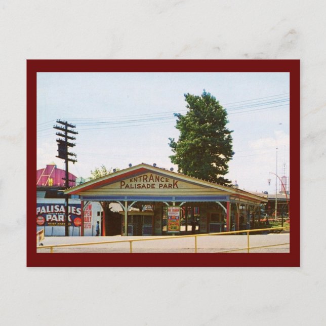 Cartão Postal Parque de Amusement, Palisades Park, New Jersey Vi (Frente)