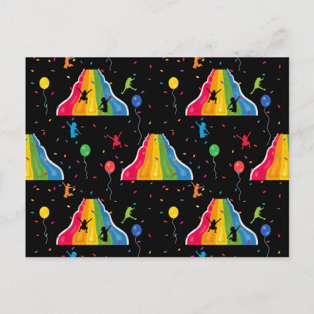 Cartão Postal Parque de Corrediça Coberta Parque Infantil  (Frente)