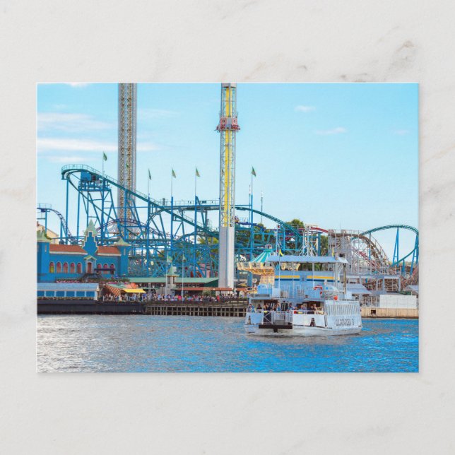 Cartão Postal Parque de Grona Lund Amusement, Estocolmo, Suecia (Frente)