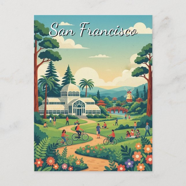 Cartão Postal Parque de Portas do Ouro de São Francisco (Frente)