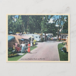 Cartão Postal Parque de reboques vintage da Flórida
