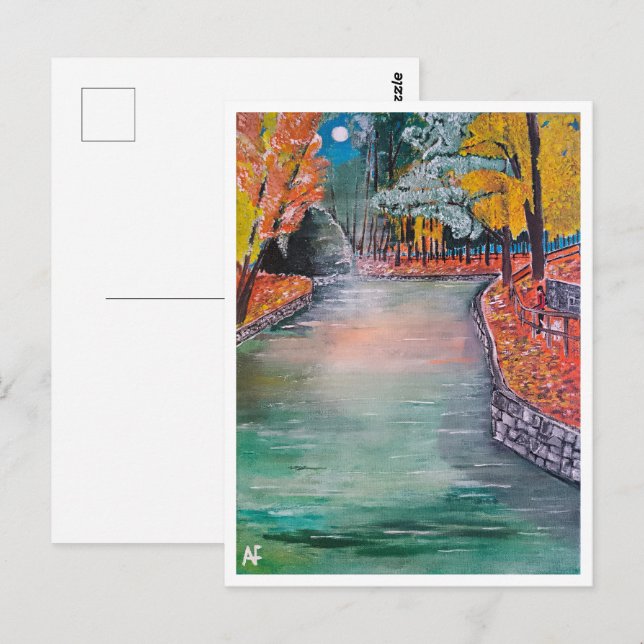 Cartão Postal Parque de San Vicente, pintura por Alfred Fox (Frente/Verso)