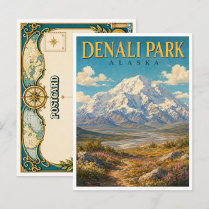 Cartão Postal Parque Denali Alasca Denali GeoSaga