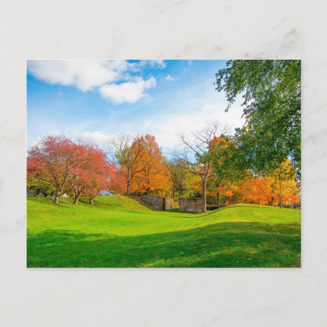 Cartão Postal Parque do Canal de Lockville em outono, Carroll, O (Frente)