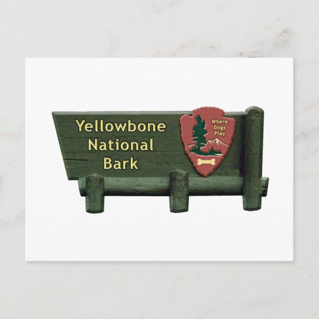 Cartão Postal Parque dos Cachorros Yellowbone (Frente)