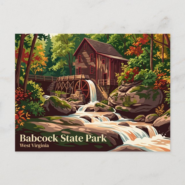 Cartão Postal Parque Estadual Babcock EUA (Frente)