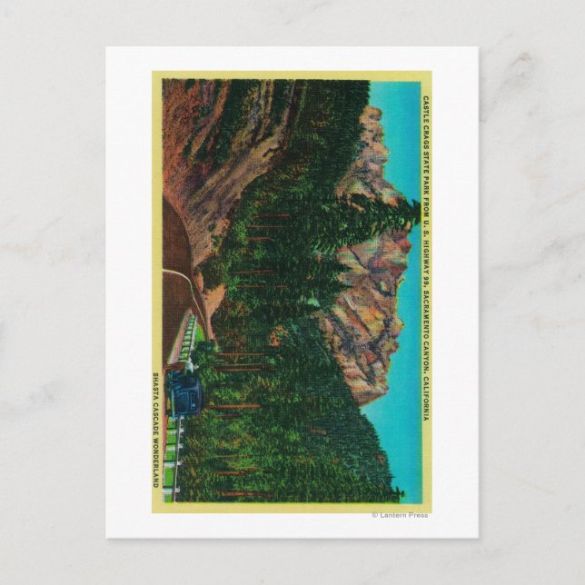 Cartão Postal Parque Estadual Castle Crags dos EUA 99 (Frente)