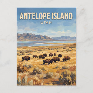 Cartão Postal Parque Estadual da Ilha Antelope Utah
