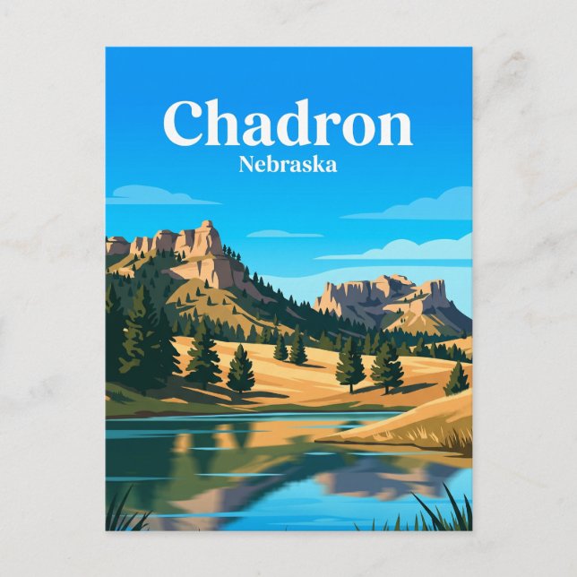 Cartão Postal Parque Estadual de Chadron EUA (Frente)