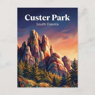 Cartão Postal Parque Estadual de Custer Dakota do Sul