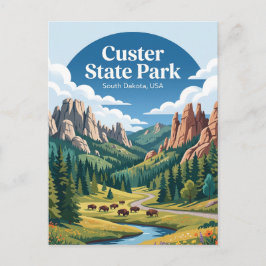 Cartão Postal Parque Estadual de Custer EUA