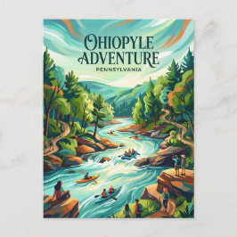 Cartão Postal Parque Estadual de Ohiopyle Pensilvânia