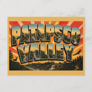 Cartão Postal Parque Estadual do Vale de Patapsco MD Arte de Via