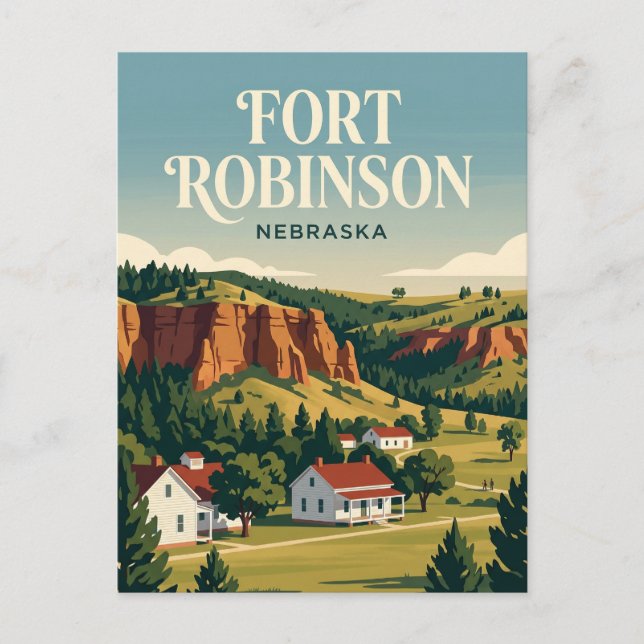 Cartão Postal Parque Estadual Fort Robinson EUA (Frente)