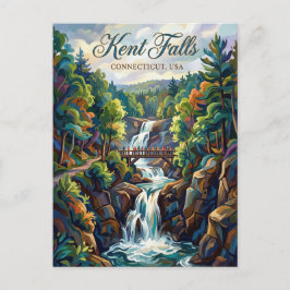 Cartão Postal Parque Estadual Kent Falls Connecticut